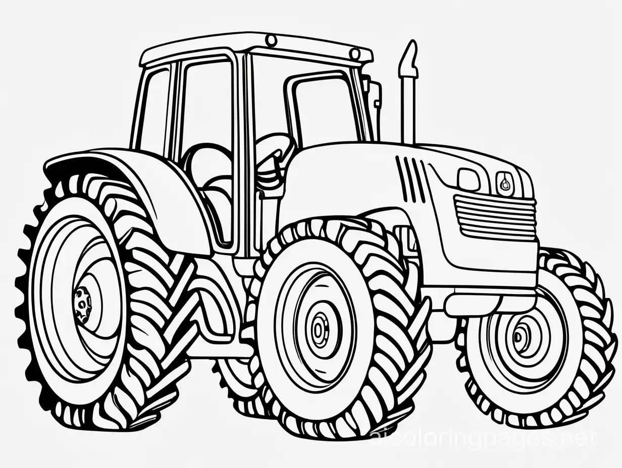 Simple-Tractor-Coloring-Page-for-Kids-Easy-Line-Art-on-White-Background