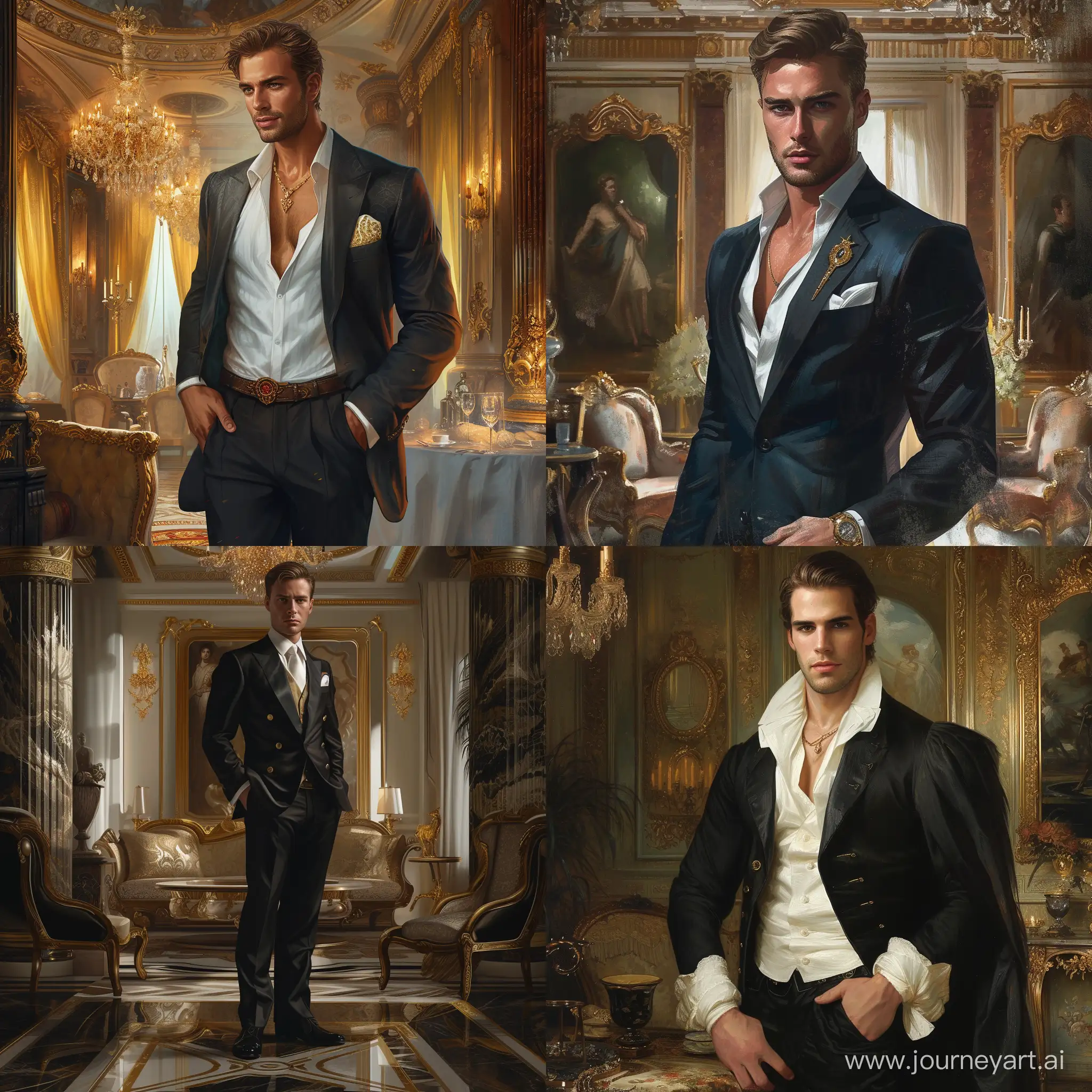 Confident-Wealth-and-Opulence-Handsome-Man-in-Luxurious-Setting