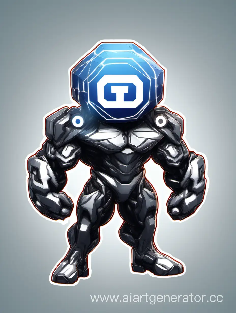 TONmen, superhyro with TON logo, TON blockchain character, character, 8k, high resolution