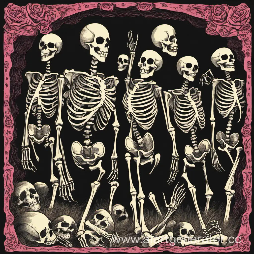 скелеты, кости, смерть, фонк