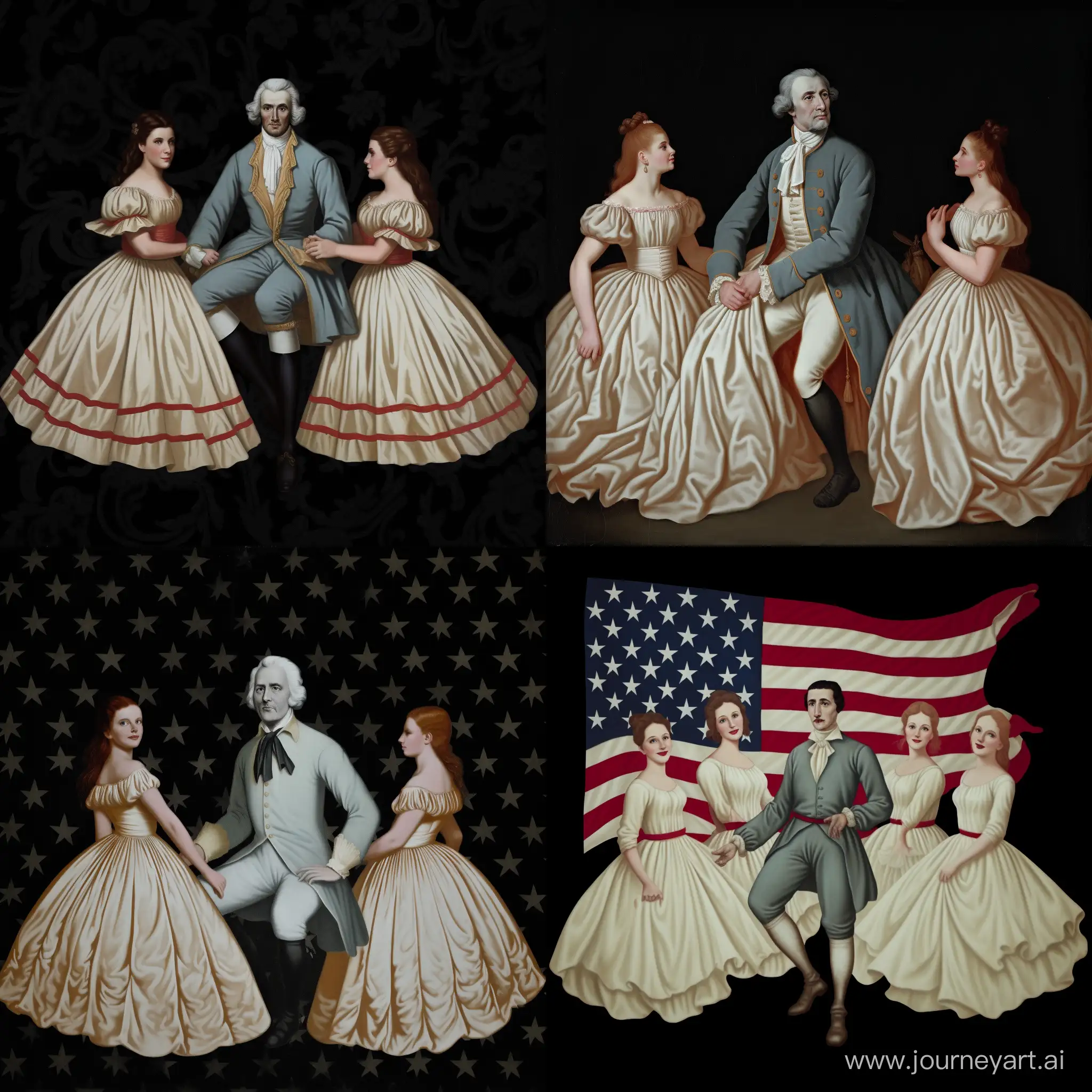 George-Washington-Dancing-with-Girls-ColonialEra-Dance-Celebration