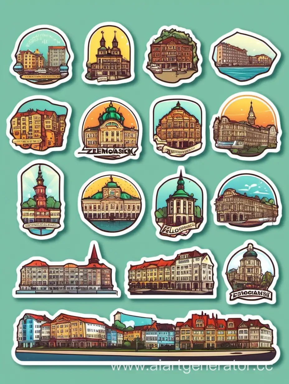 Colorful-Zelenogradsk-Cityscape-Sticker-Pack-for-Urban-Enthusiasts