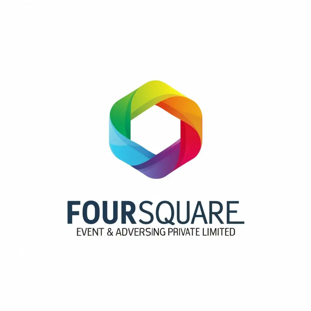 LOGO-Design-for-FOURSQUARE-EVENT-ADVERTISING-Elegant-Icon-and-Textbased-Logo-for-Events-and-Advertising