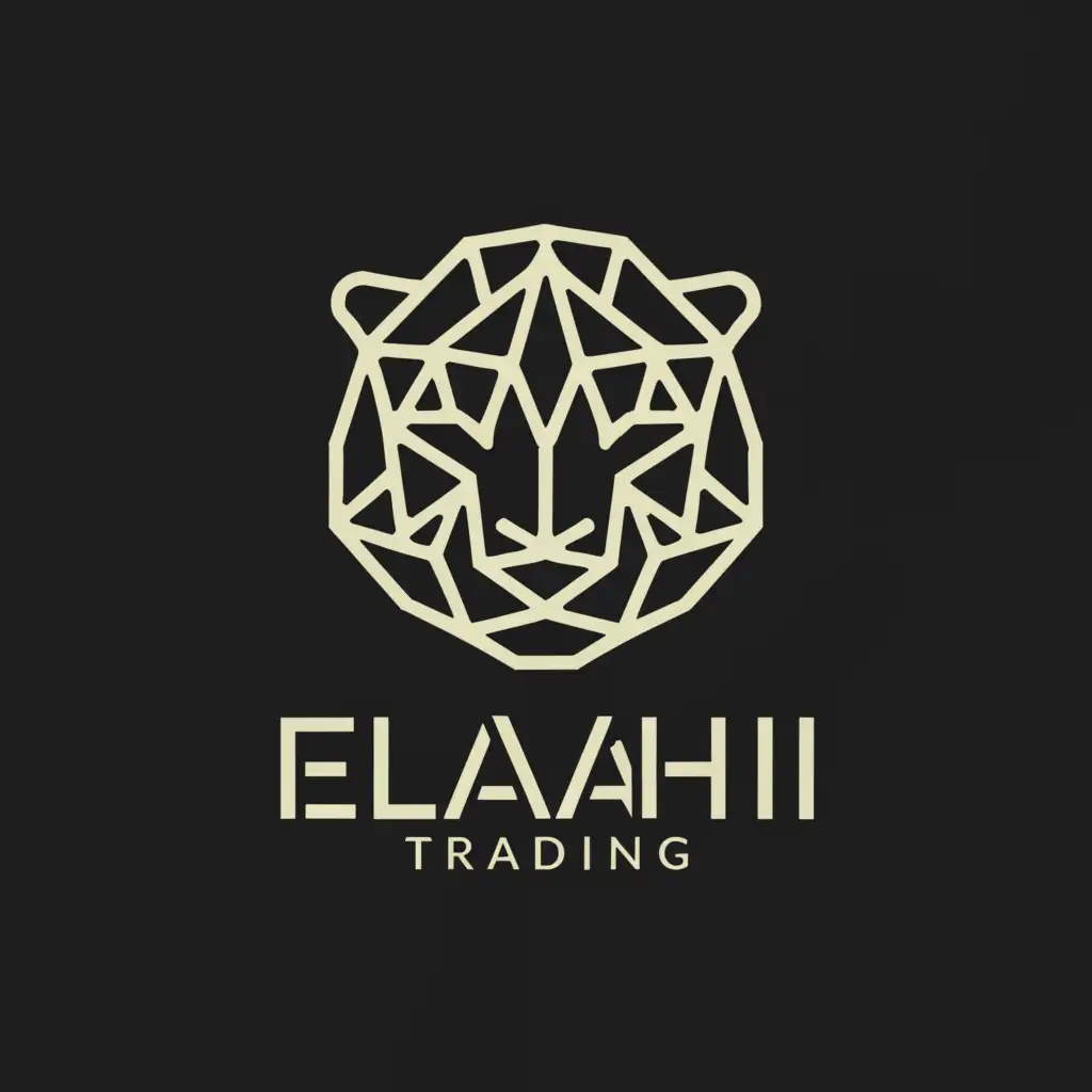a logo design,with the text "Elahi Trading", main symbol:All black design Jaguar,Minimalistic,clear background