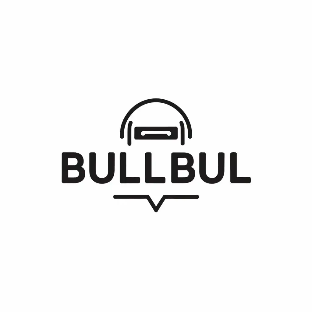 a logo design,with the text "Bulbul", main symbol:headphone,Moderate,clear background