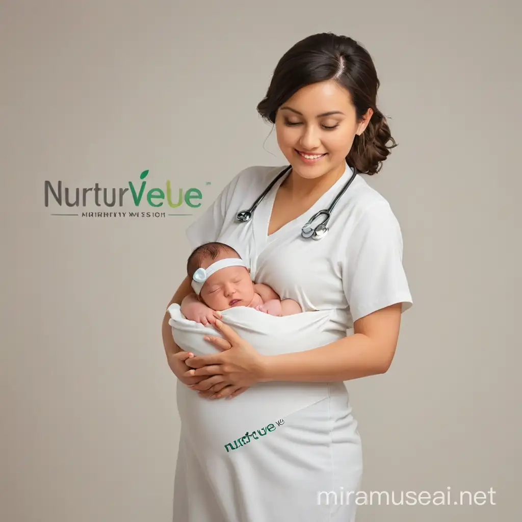 Give a logo of the word "NurtureVue" 
essentially stands for providing a nurturing vision or perspective through innovative technology in the realm of maternity and fertility healthcare.