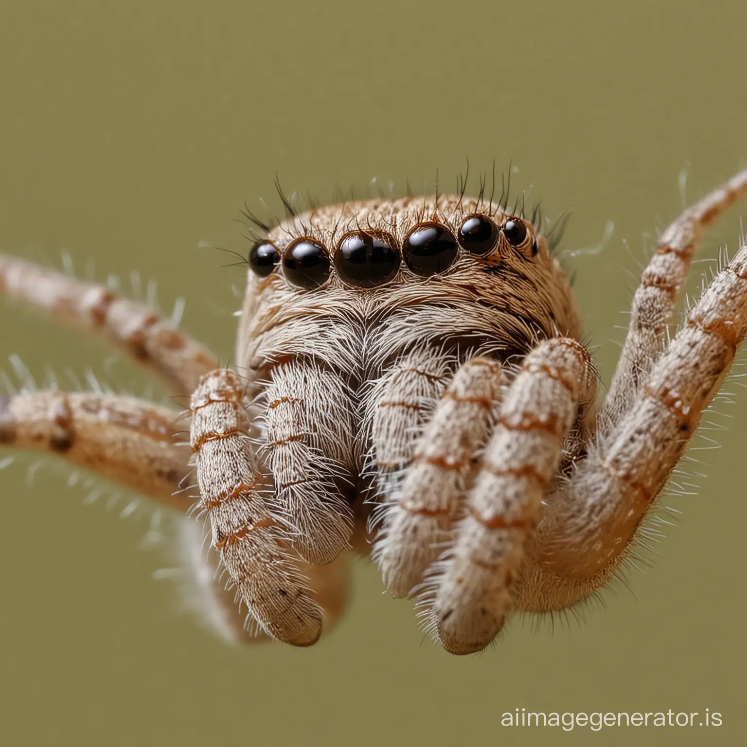 Spider with Closed Eyes in Clear View | AI Image Generator