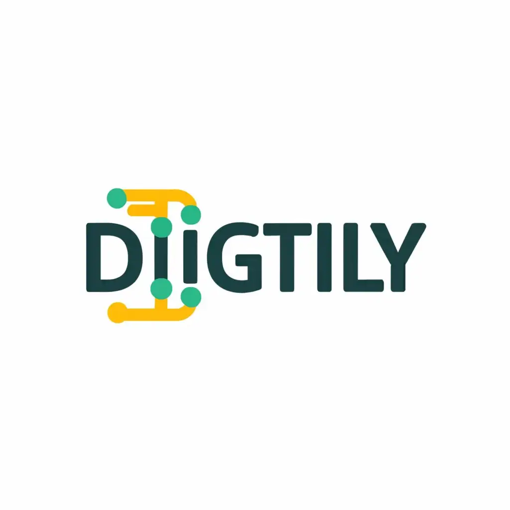 a logo design,with the text "Digitly", main symbol:Unlocking Digital Potential,Moderate,be used in Technology industry,clear background