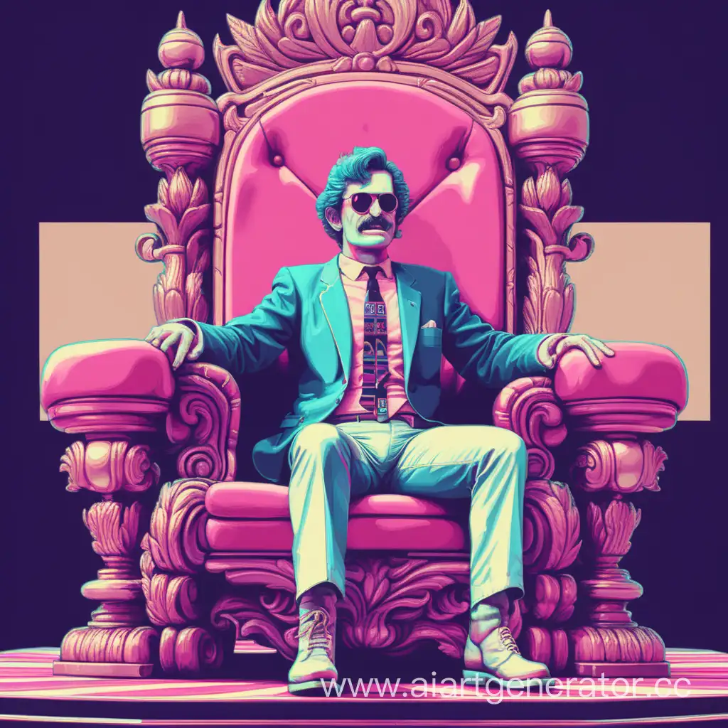 Retro-Glitch-Style-Throne-The-Horny-Man