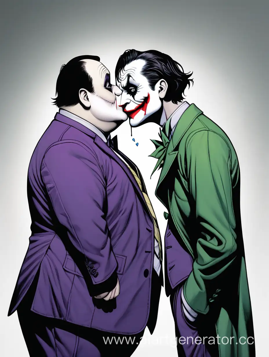 Oswald-Cobblepot-Kissing-the-Joker-Playful-Moment-between-Gothams-Notorious-Duo