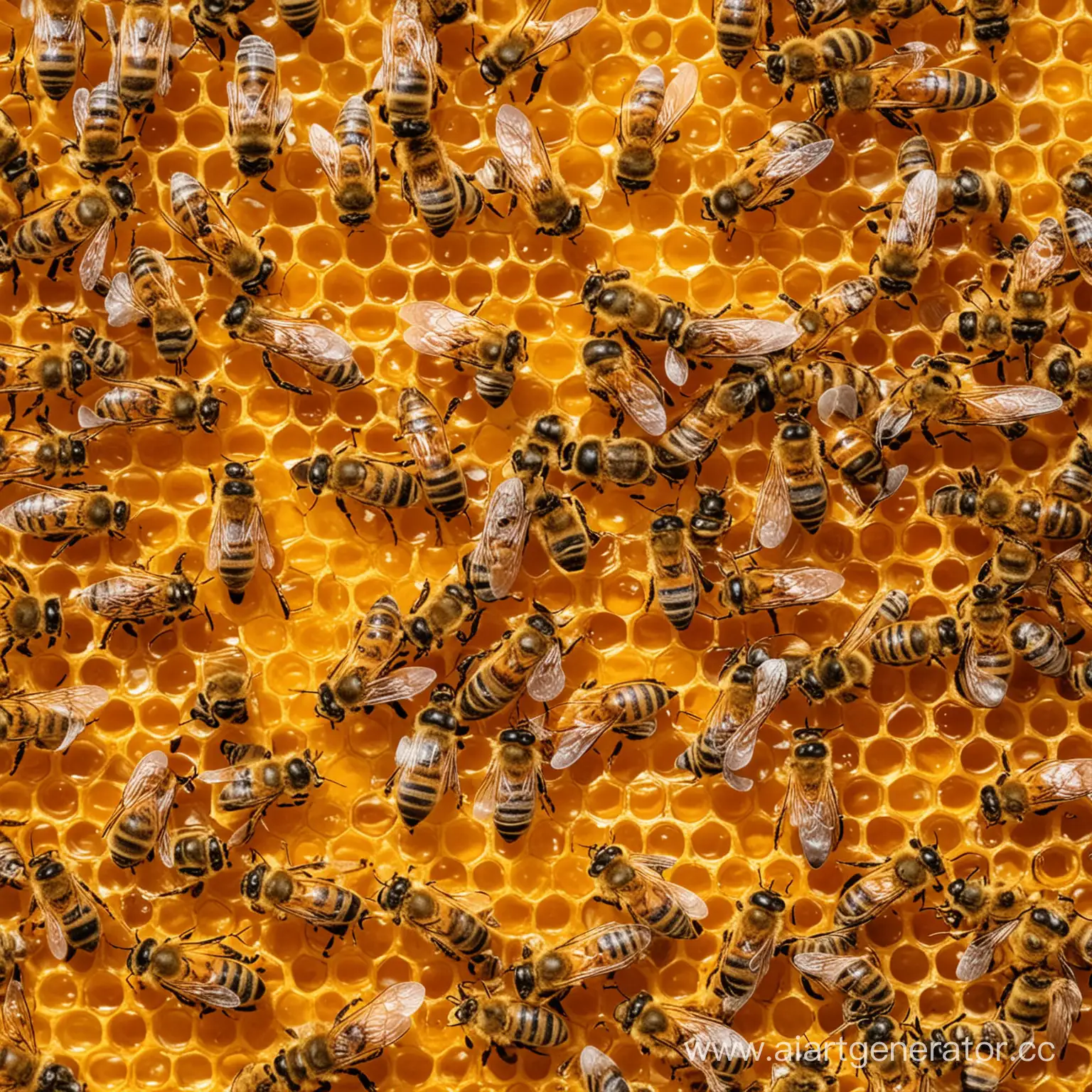 Sunny-Breeze-Bees-Flocking-to-Golden-Honeycombs