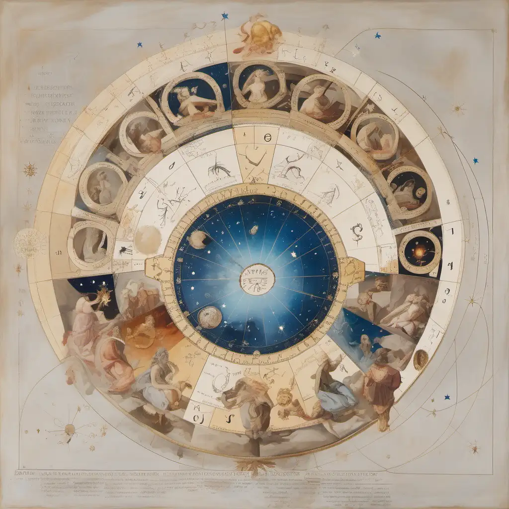 make an astrological wheel with this style of painting  