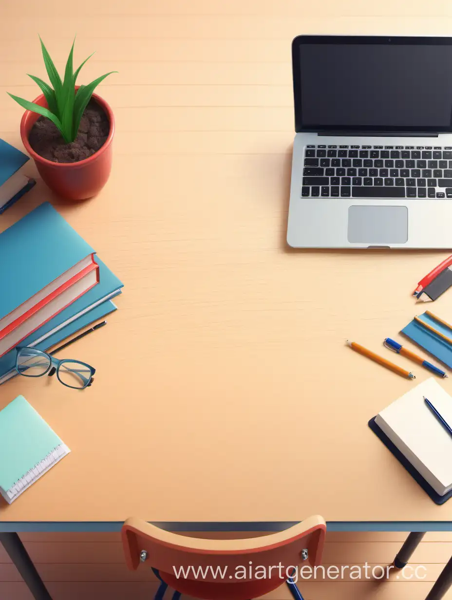 Educational-Workspace-Student-Desk-Background