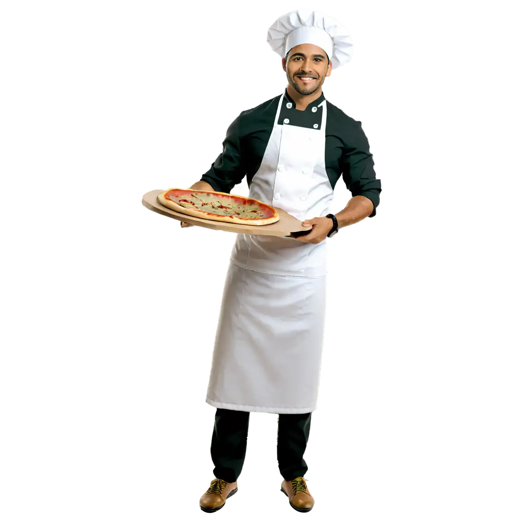 Male pizza chef
