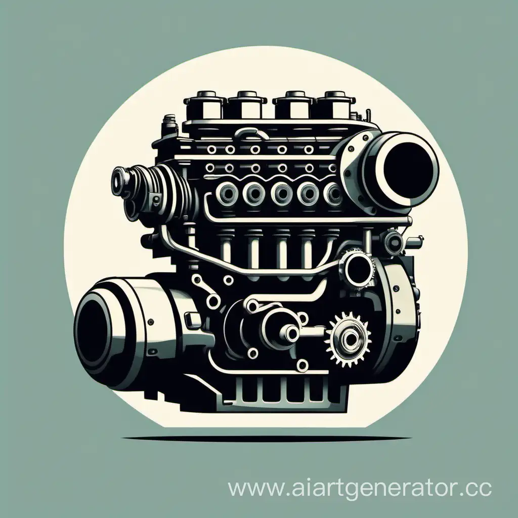 Minimalist-Engine-Illustration-with-Clean-Lines-and-Simple-Design