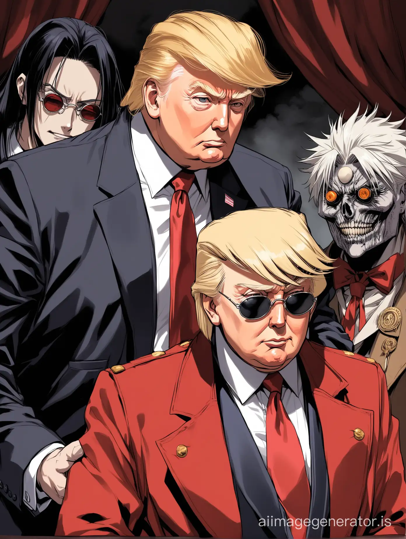 Donald Trump with Alexander Anderson from Hellsing