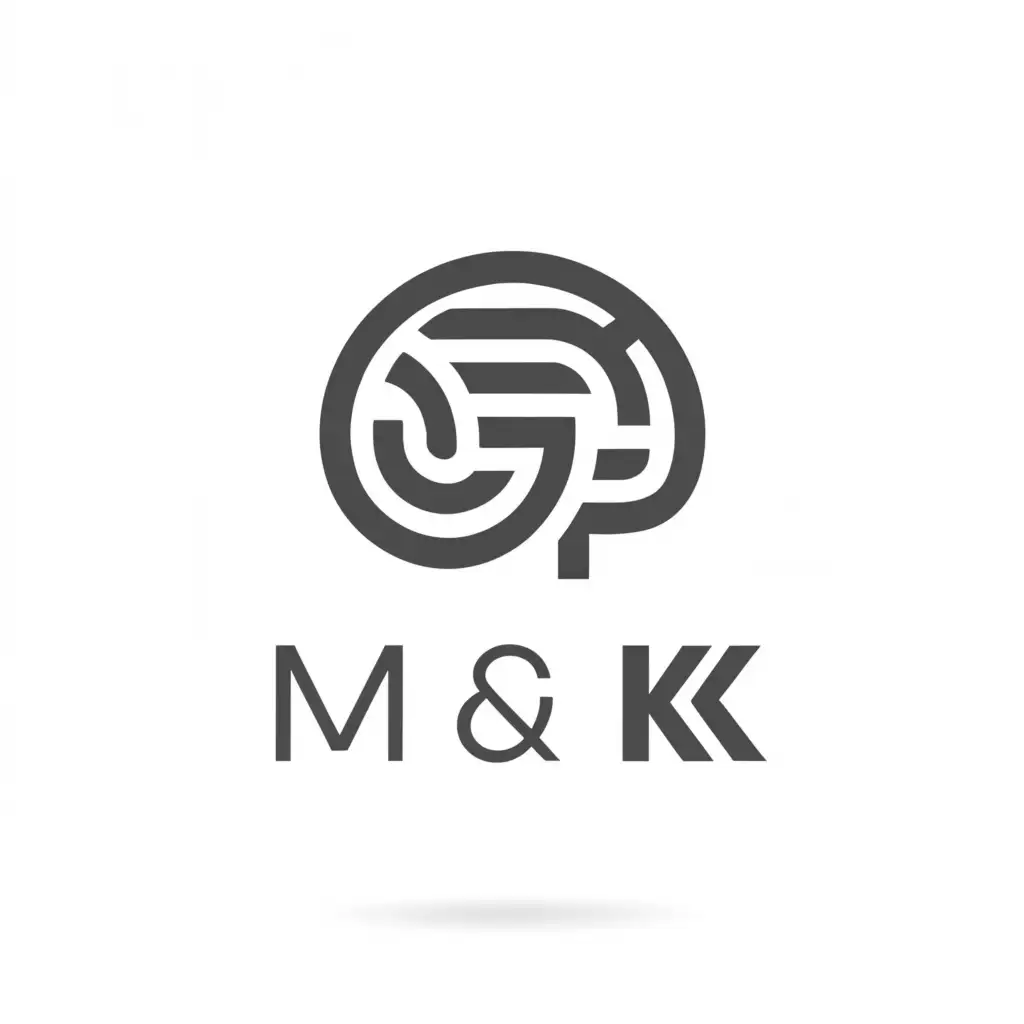 a logo design,with the text "M K", main symbol:psychology,Moderate,clear background