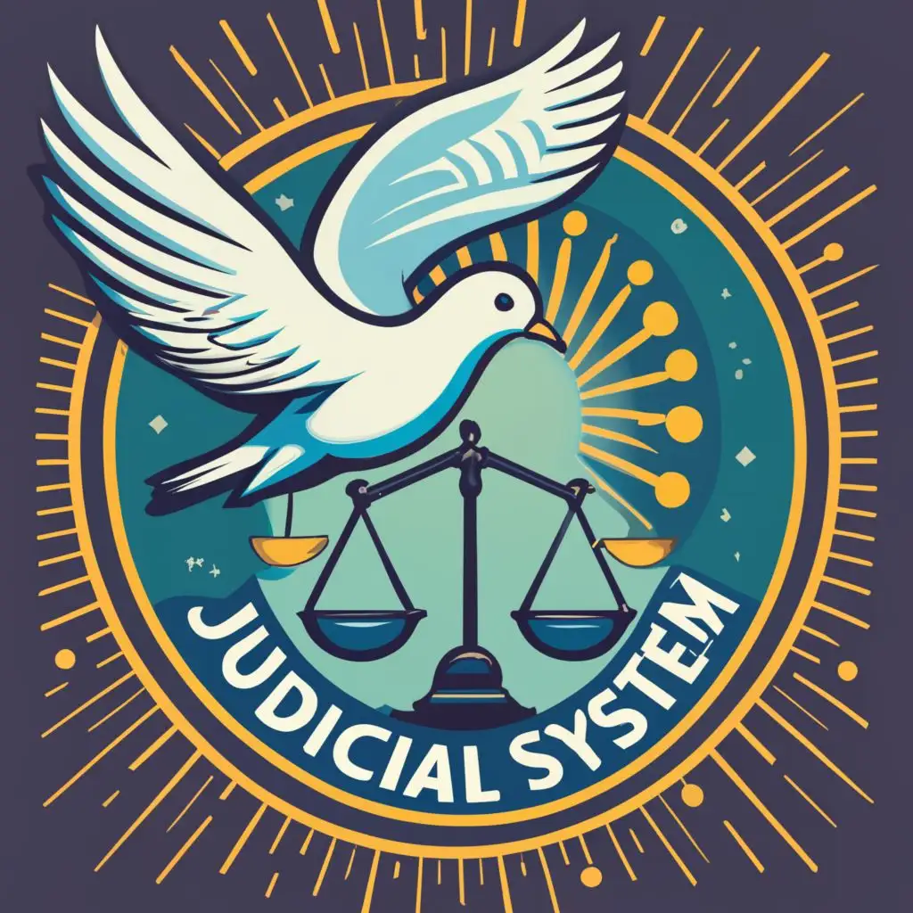 LOGO-Design-For-Christian-Judicial-System-Symbolic-Scale-with-Dove-and-Olive-Branch-under-Radiant-Sun