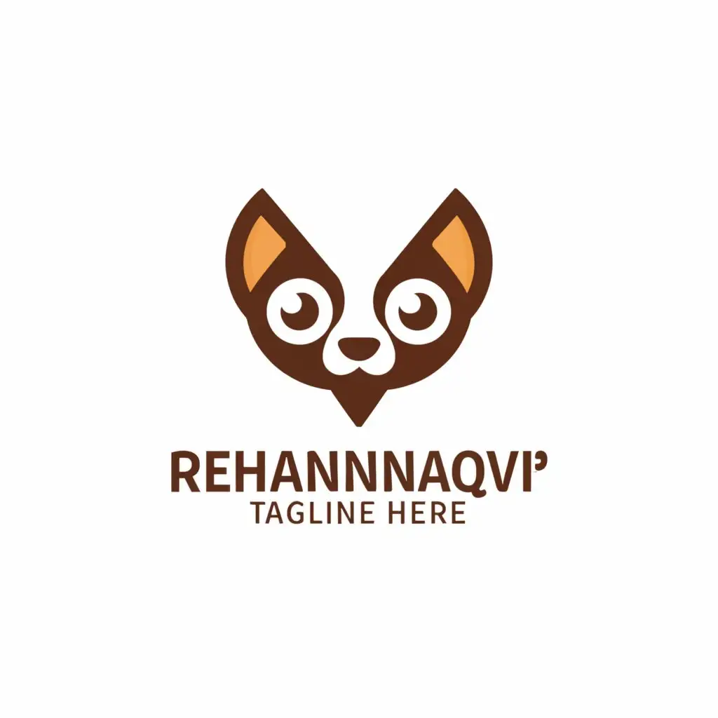 a logo design,with the text "Rehan naqvi", main symbol:Smart face,Minimalistic,be used in Animals Pets industry,clear background