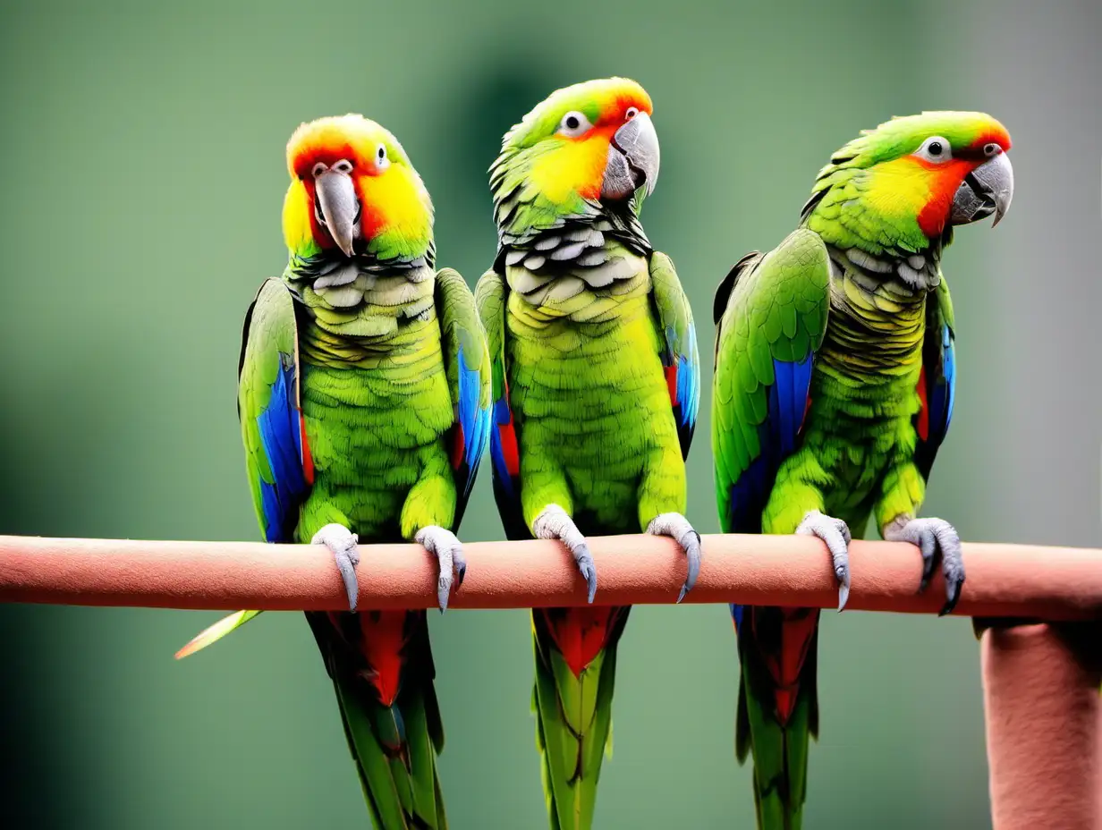 Vibrant Dakota Parrots in Tropical Paradise