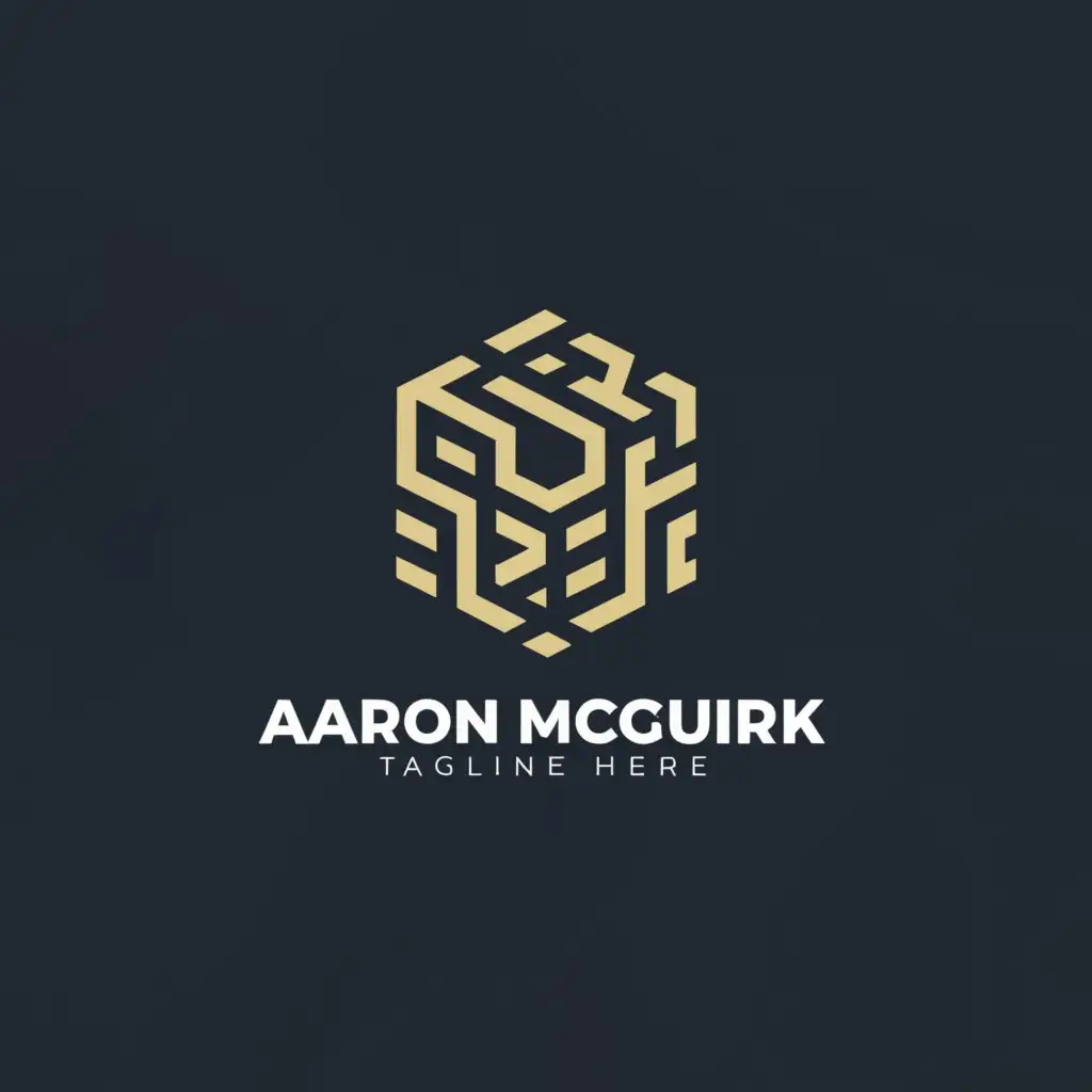 a logo design,with the text "Aaron McGuirk", main symbol:Server,Minimalistic,be used in Technology industry,clear background
