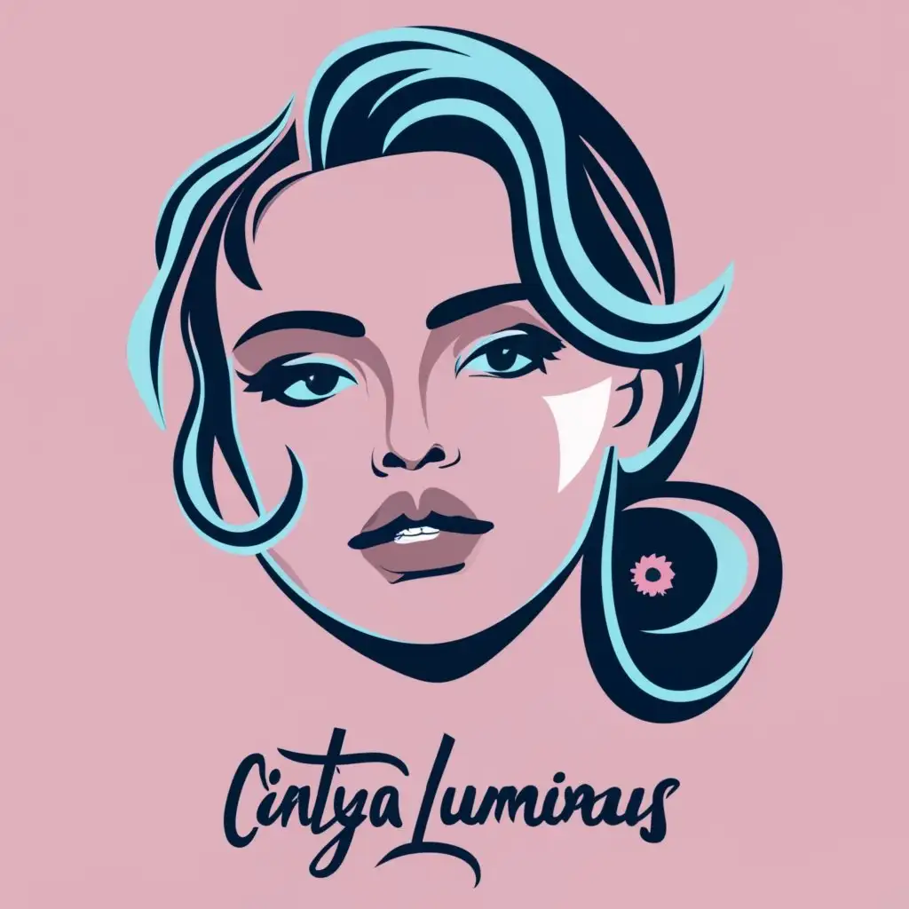 logo, Woman face, with the text "Cintya Luminous", typography, be used in Beauty Spa industry