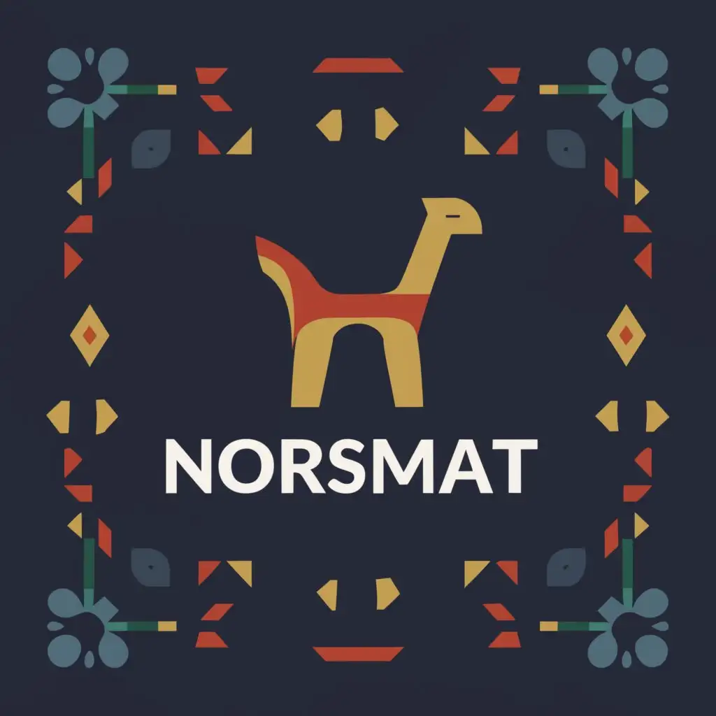 a logo design,with the text "Norsmat", main symbol:A symbiosis between South America and Denmark,Moderate,be used in Restaurant industry,clear background
