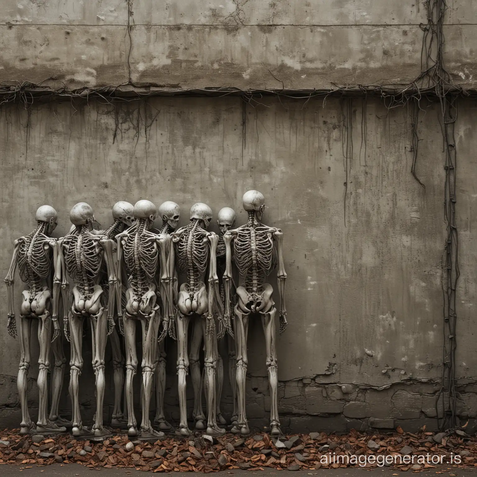 Necropeople-Observing-Enigmatic-Wall-Art-in-Liminal-Spaces
