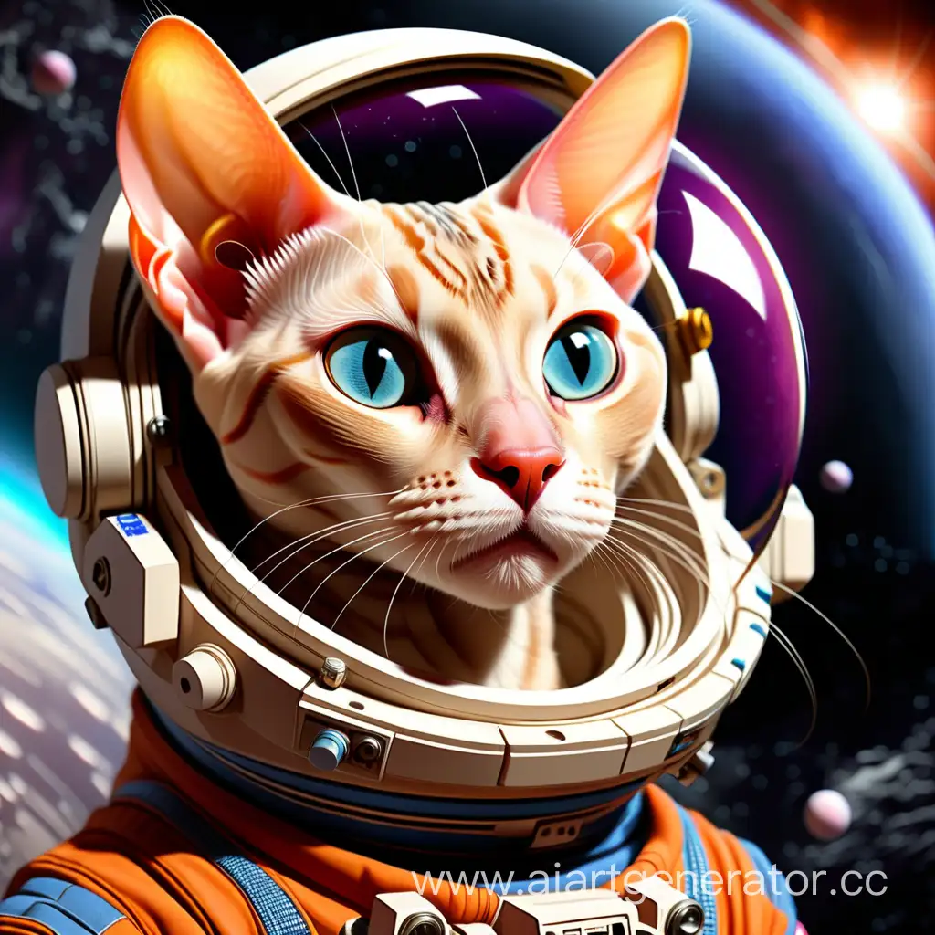Oriental-Cat-Astronaut-Floating-in-Space