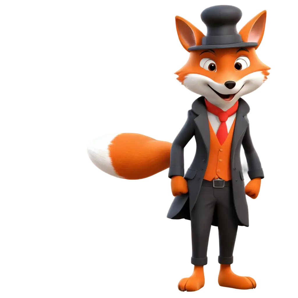 Smiling-Clever-Fox-in-Vector-3D-PNG-Image-Creation-Guide