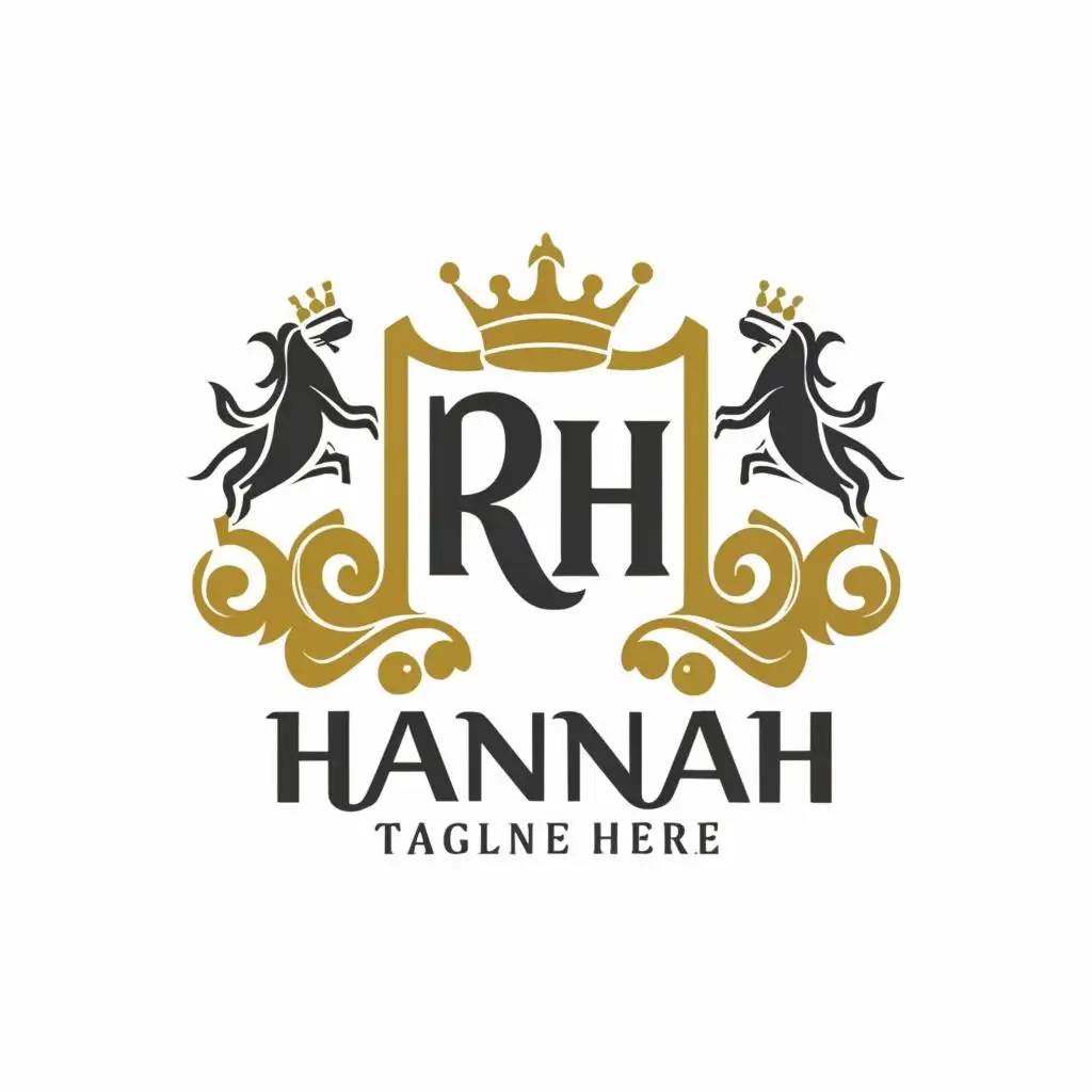 logo, Royal theme, with the text "Rhi Hannah", typography, be used in Finance industry