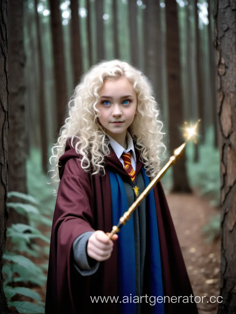 Enchanting-Girl-with-Harry-Potter-Wand-in-Magical-Forest