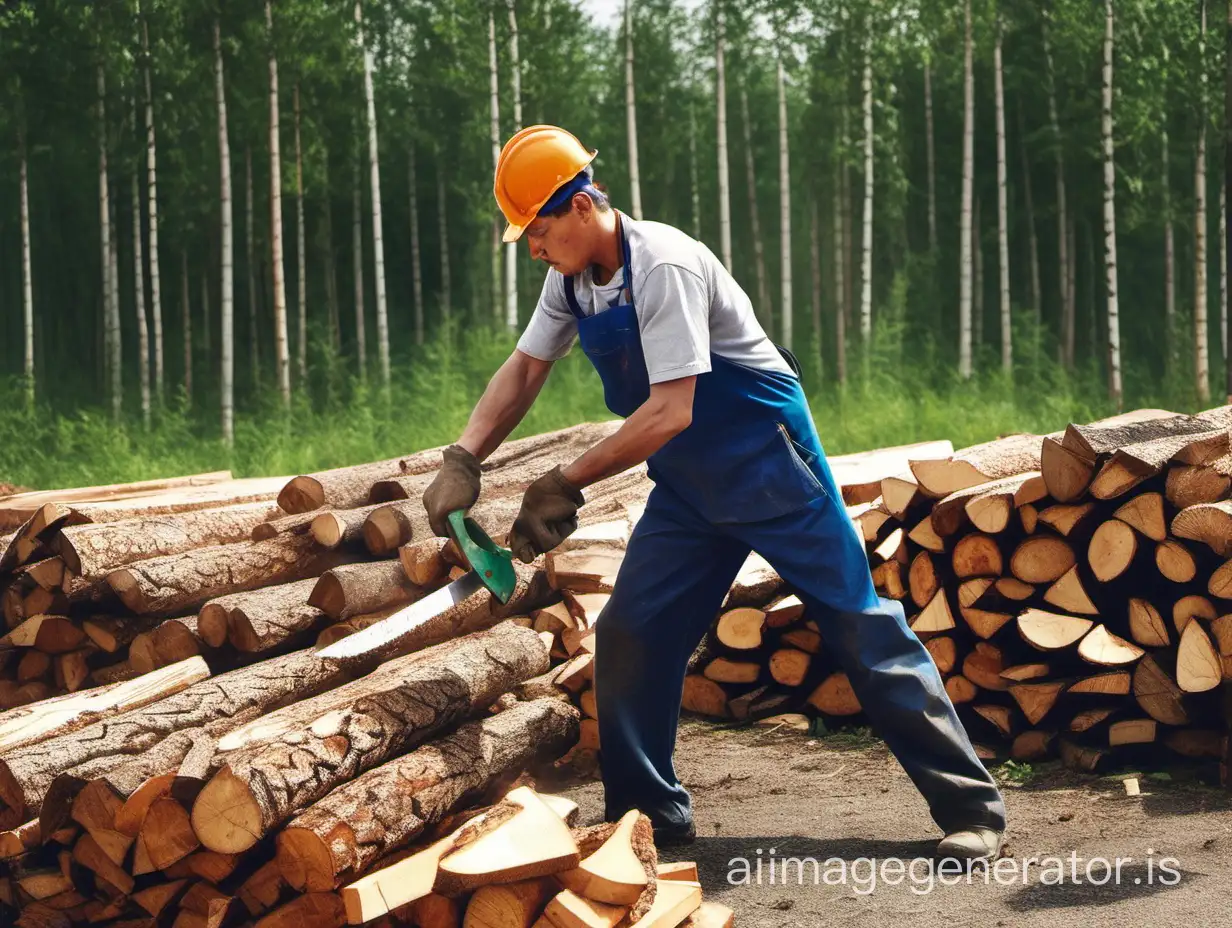 Efficient-Wood-Chopping-by-Skilled-Worker-for-Productive-Results