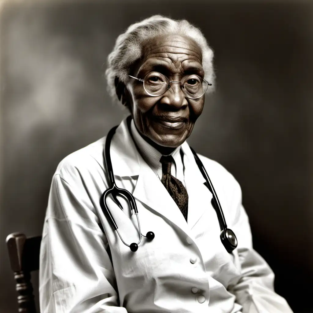 Elderly African American Doctor in 1930s Era