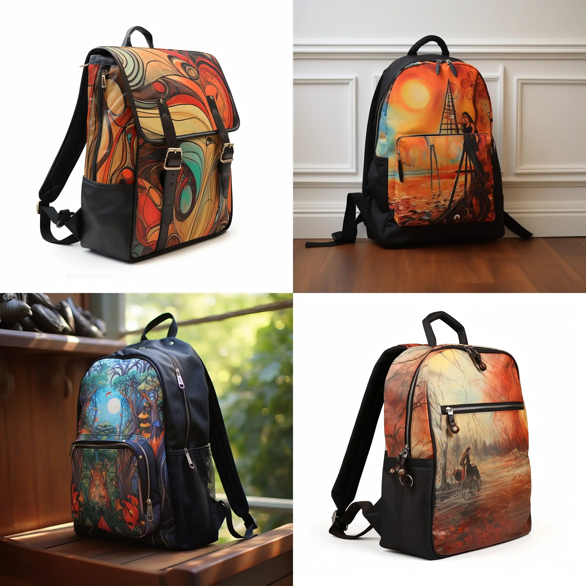 Casual-and-Formal-Backpacks-in-Stylish-Arrangement