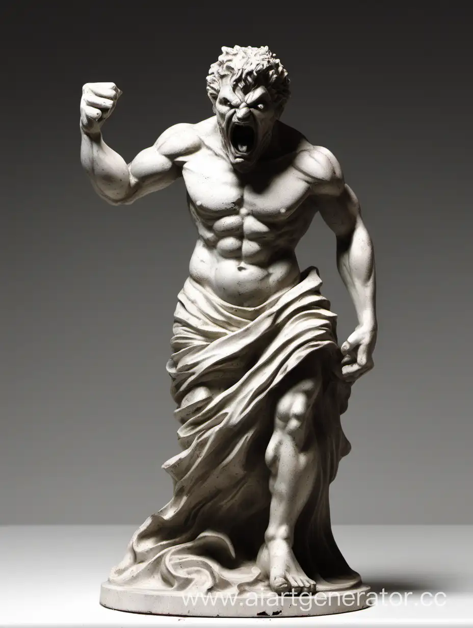 Expressive-Statuette-depicting-Lies-and-Anger