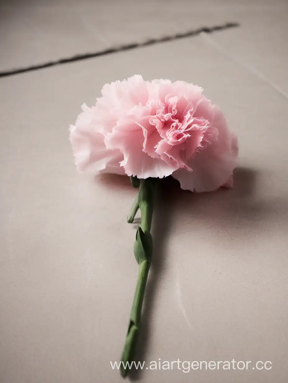 Beautiful-Pink-Carnation-Resting-on-the-Floor