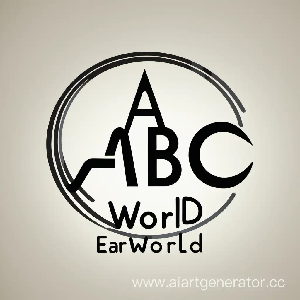 Abstract-Ear-World-Logo-in-Line-Art-Style