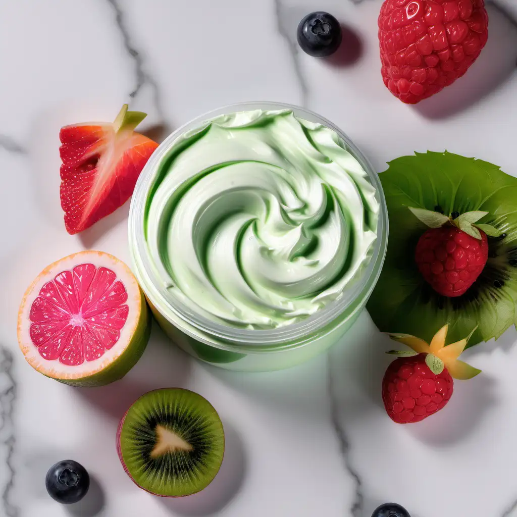 Whipped Green and Pink Combo Body Butter with Mixed Fruit Splash