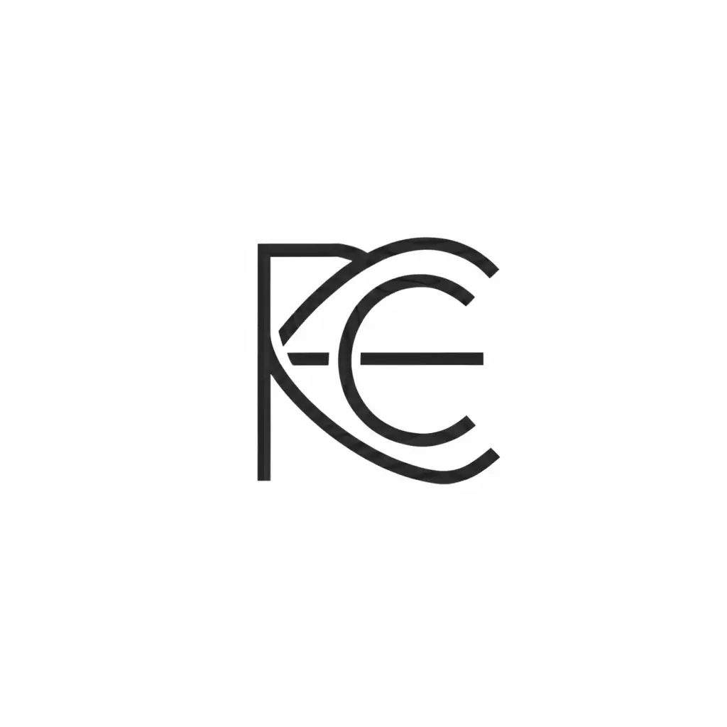 a logo design, with the text 'RC', main symbol: A simple, line based 'RC' that blend together, and have a circular silhouette. It should have both letters clearly visible, without any other text. Moderate, clear background. Remove lines that don't make up the R or C, and thicken the lines. make th **R** more legible