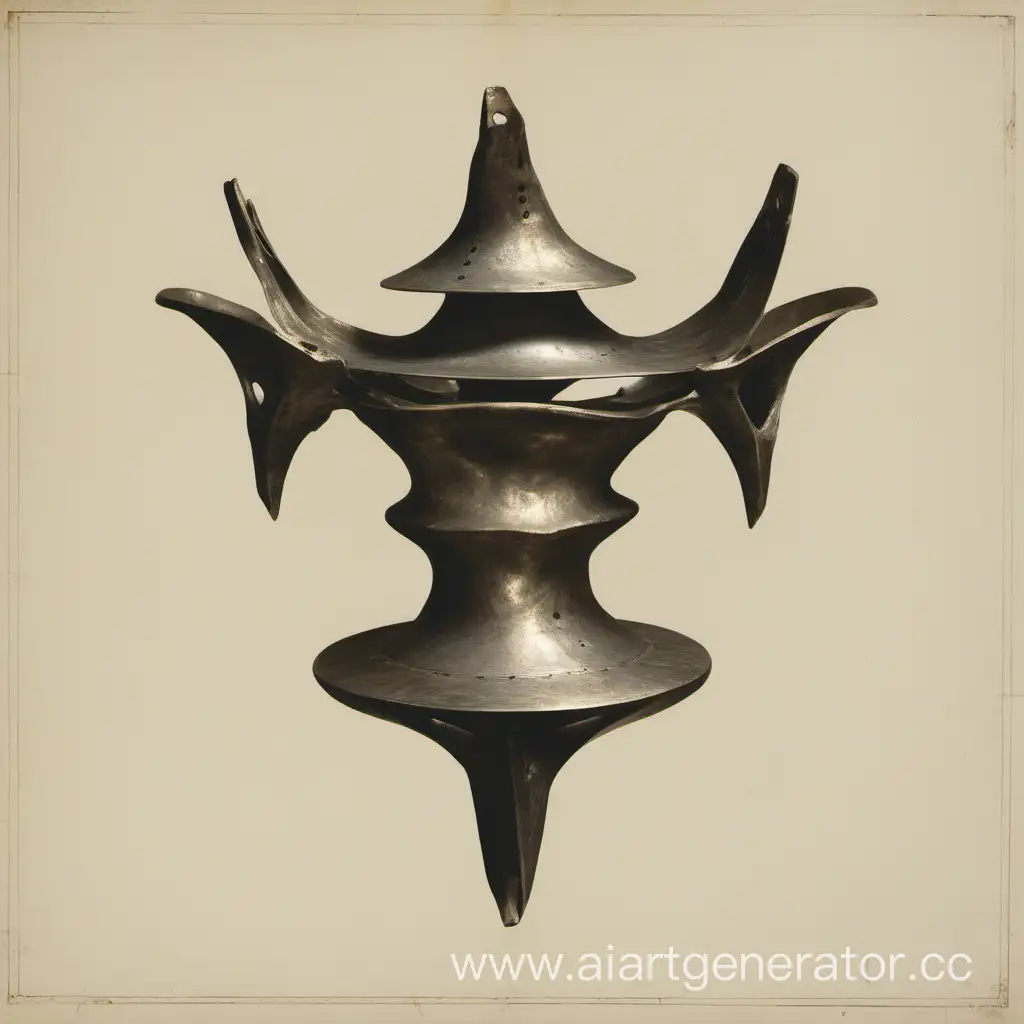 Intricate-Metal-Vertebra-Sculpture-Abstract-Artwork-in-Metallic-Harmony