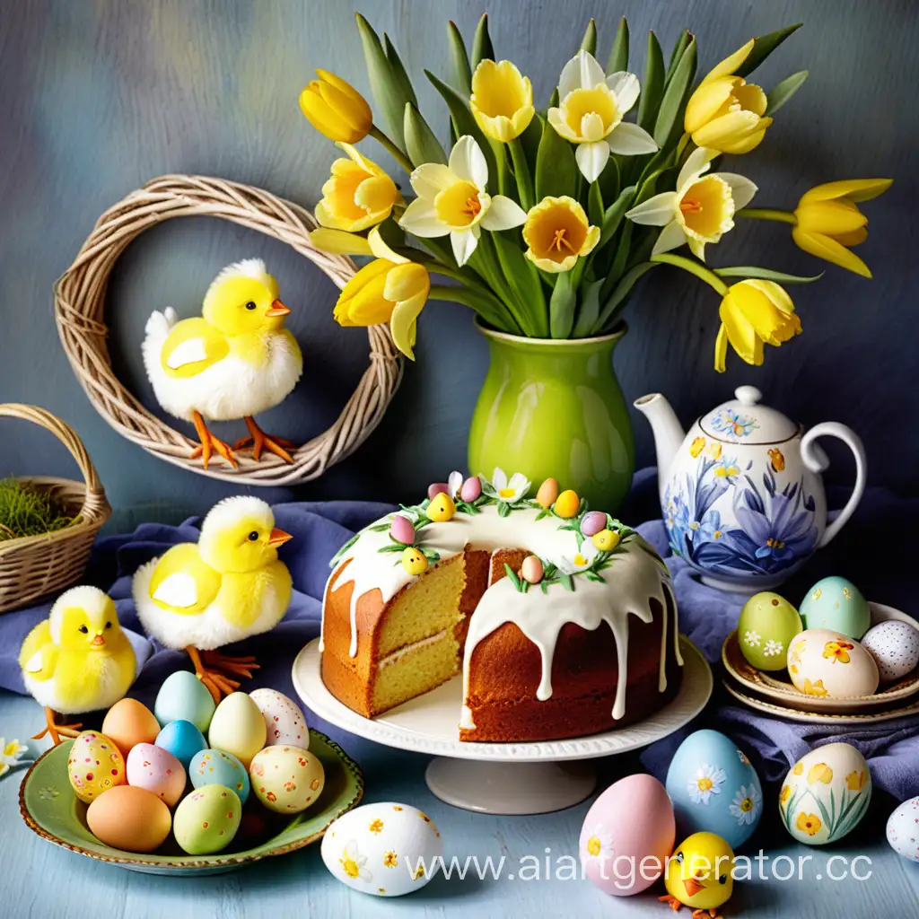 Vibrant-Easter-Still-Life-with-Painted-Eggs-and-Spring-Flowers