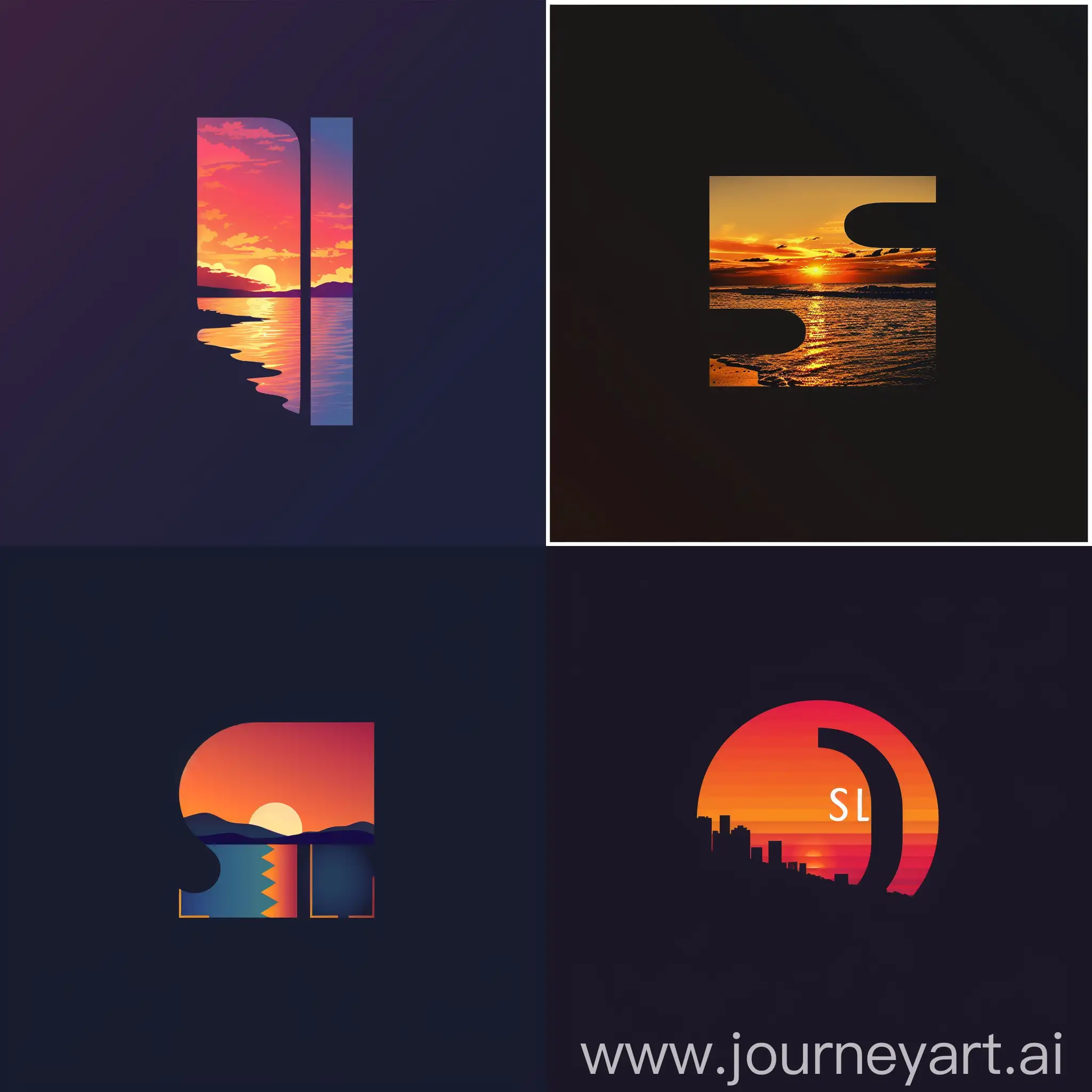 Stylish-Sunset-Love-Logo-Capturing-Beautiful-Moments-with-SL