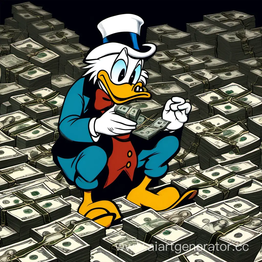Wealthy-Businessman-Scrooge-McDuck-Counting-Cash