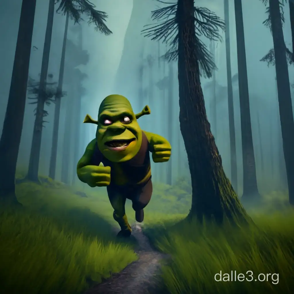 Insane Shrek Cryptid Sighting in Mysterious Fog | Dalle3 AI