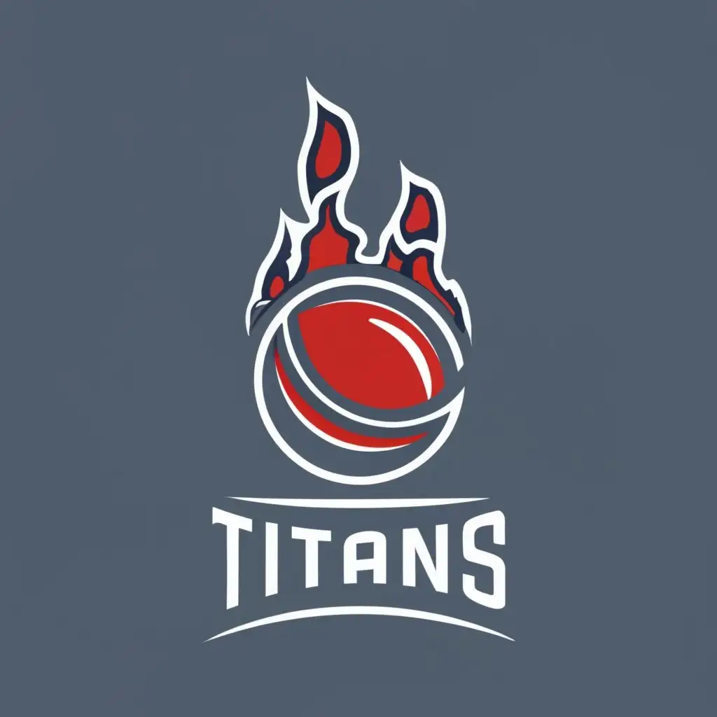 logo, Cricket, with the text "TITANS", typography, be used in Firey cricket ball