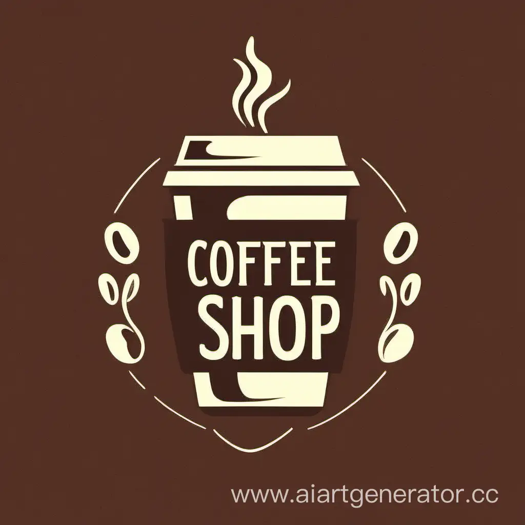 Elegant-Coffee-Shop-Logo-Design-with-Steaming-Cup-and-Abstract-Coffee-Beans