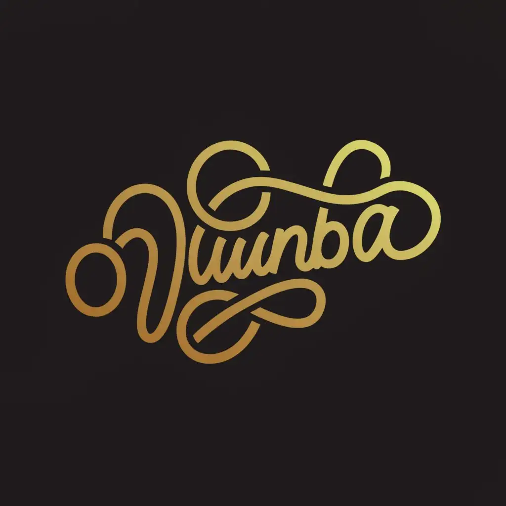 a logo design,with the text "Wunba", main symbol:GOLD SIGNATURE,Moderate,clear background