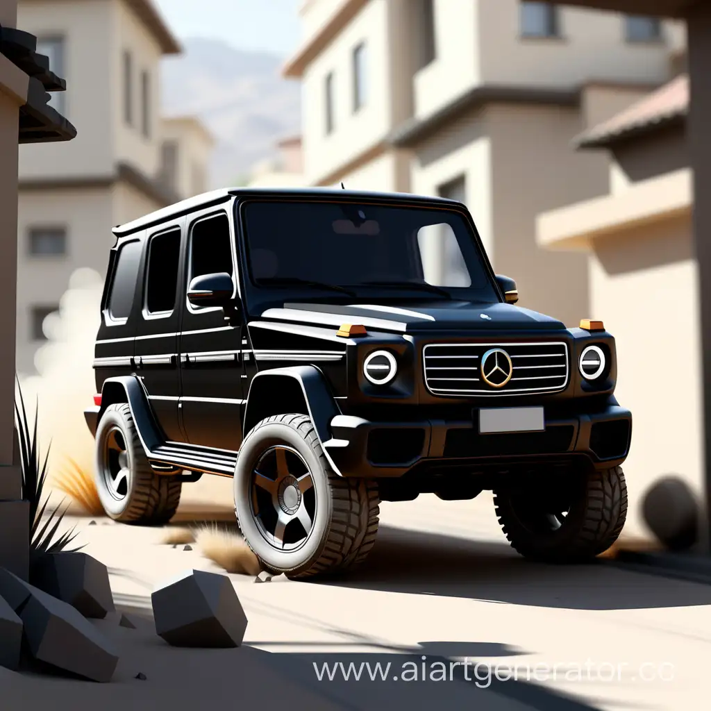 Stealthy-Black-GWagen-Evading-Pursuit