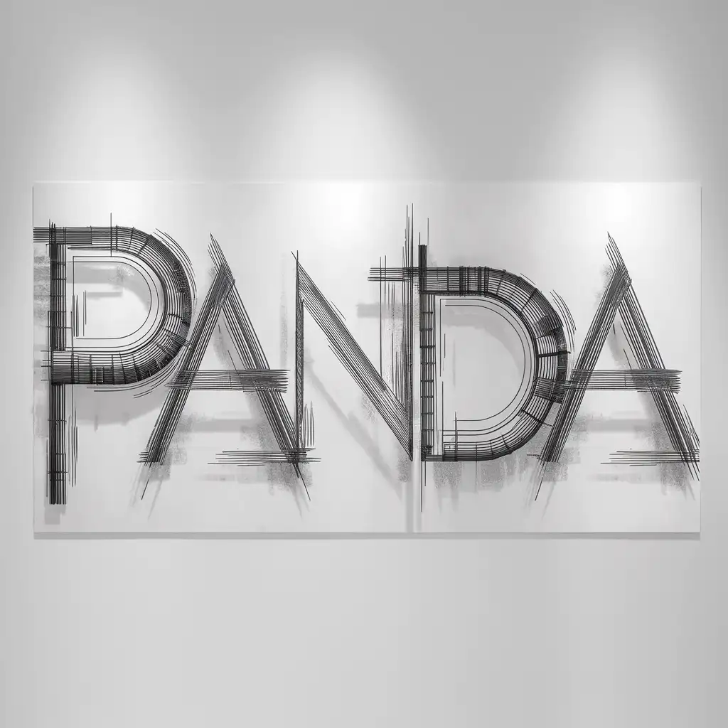 The artistic word "panda"